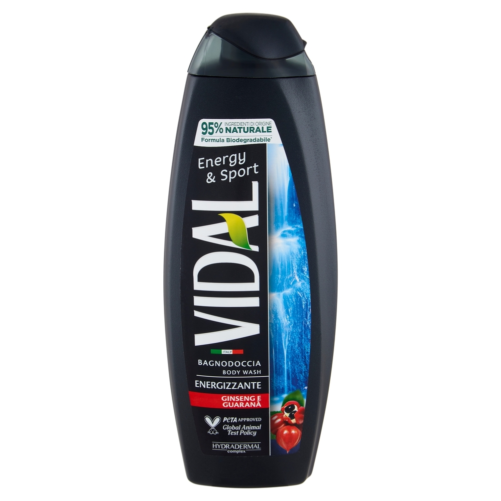 Vidal Energy & Sport Bagnodoccia Ginseng e Guaranà 500 ml